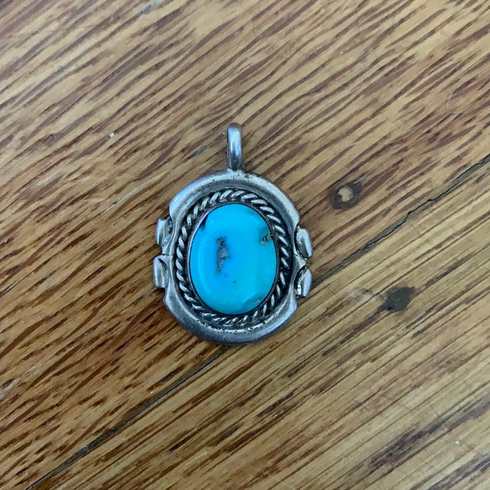 Turquoise and Sterling Silver Pendant